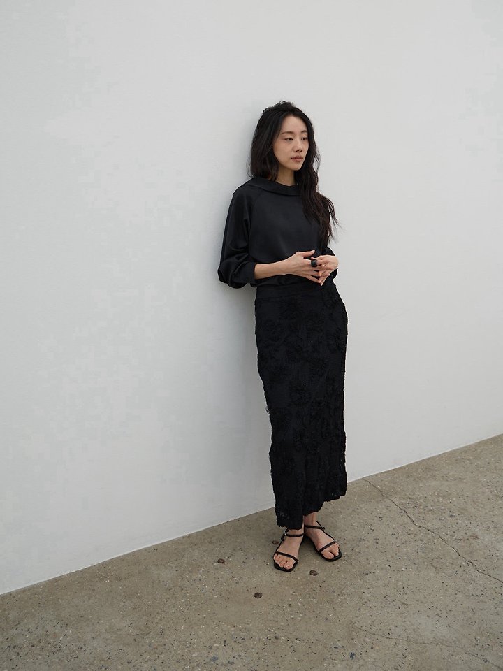 Lenoii - Korean Women Fashion - #womensfashion - Crochet Lace Maxi Long Skirt - 8