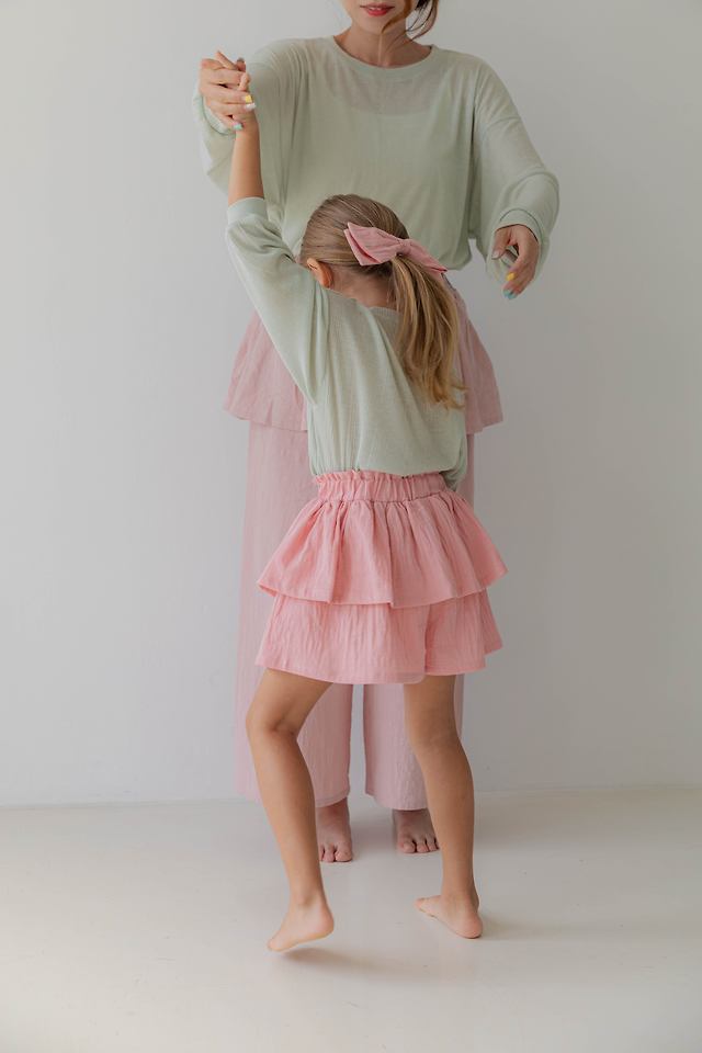 Lenua - Korean Children Fashion - #kidsshorts - Sun Rouge Tee (Mom) - 3