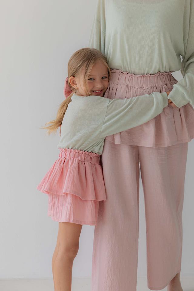 Lenua - Korean Children Fashion - #kidsshorts - Sun Rouge Tee (Mom) - 4