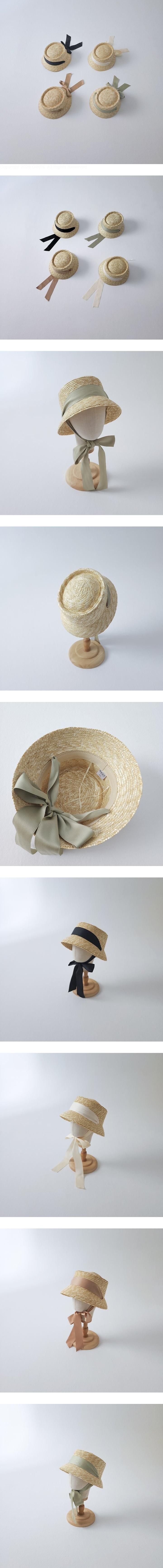 Little Hat - Korean Children Fashion - #childofig - Round Ribbon Straw Hat