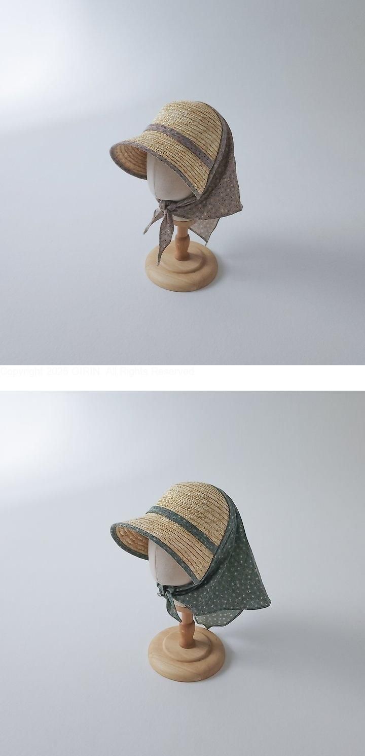Little Hat - Korean Children Fashion - #designkidswear - Color Scarf Straw Hat