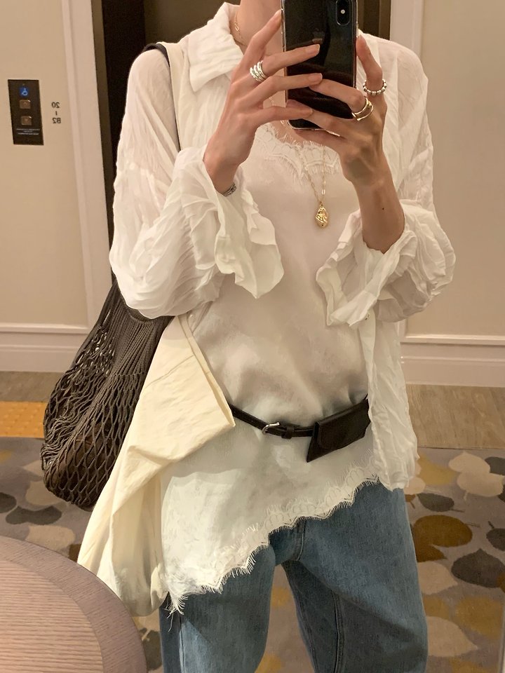 Lofn - Korean Women Fashion - #momslook - Jane Silk Top - 12