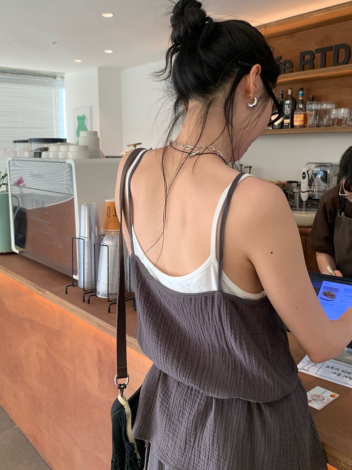 Lofn - Korean Women Fashion - #restrostyle - Nature Top - 3