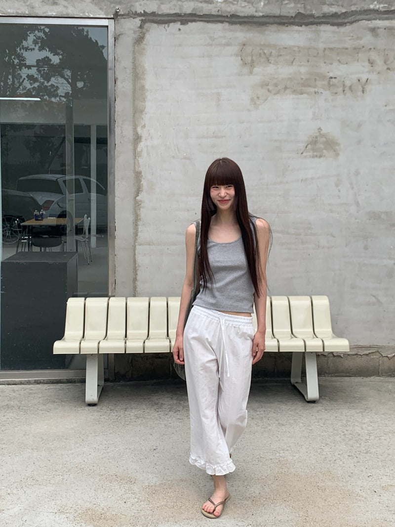 Logarden - Korean Women Fashion - #momslook - 8-Length Frill Pants - 7