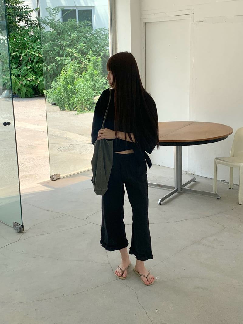Logarden - Korean Women Fashion - #momslook - 8-Length Frill Pants - 9