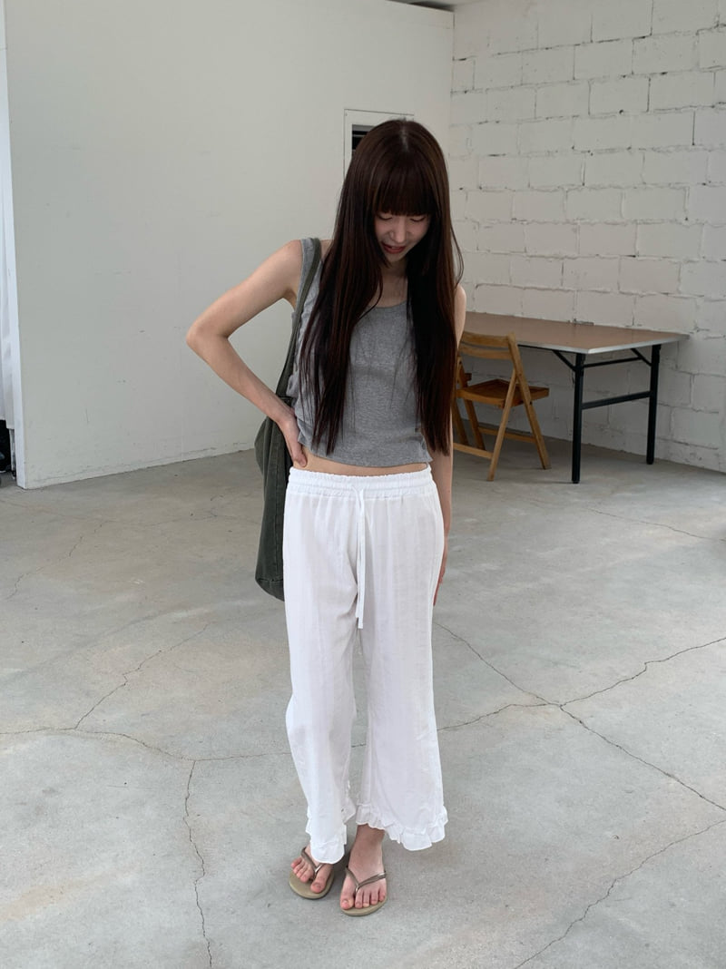 Logarden - Korean Women Fashion - #thatsdarling - 8-Length Frill Pants - 5