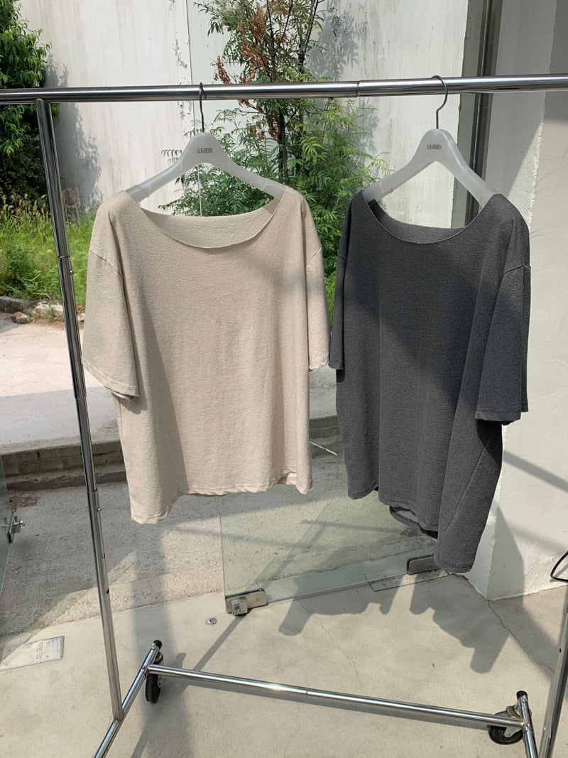 Logarden - Korean Women Fashion - #momslook - Dyed Off-Shoulder Tee - 4