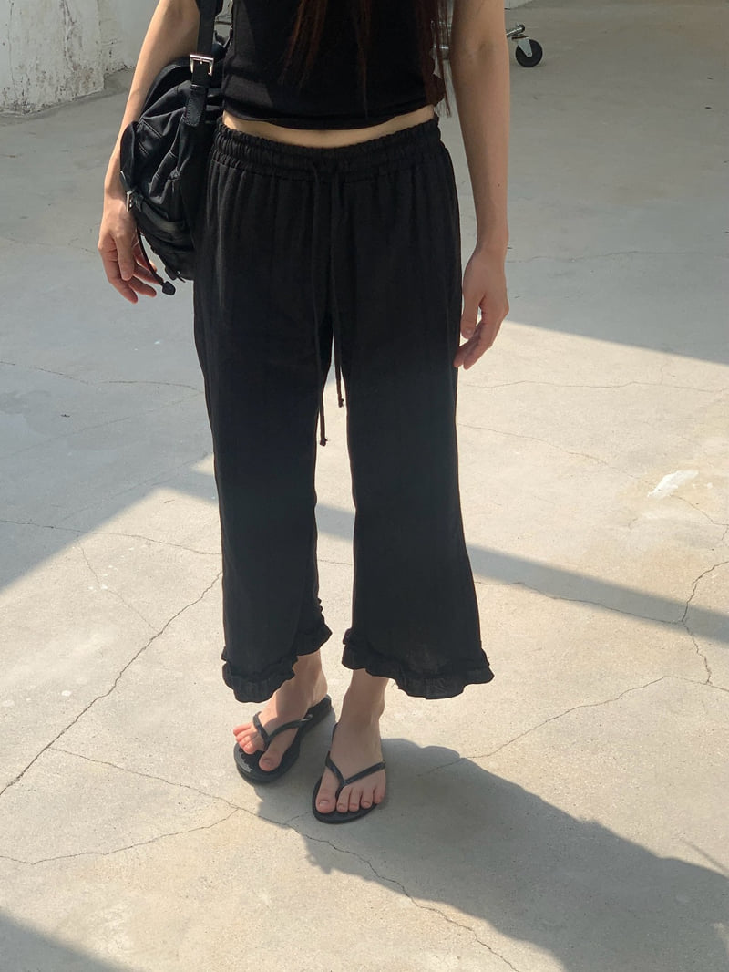 Logarden - Korean Women Fashion - #womensfashion - 8-Length Frill Pants - 12