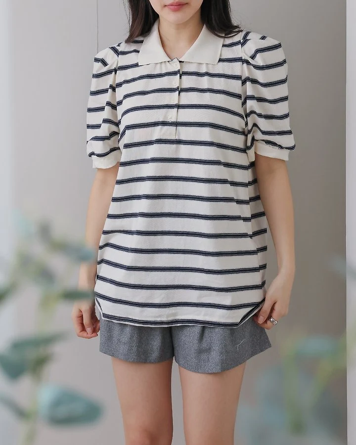 Lovely - Korean Women Fashion - #momslook - Maje Puff Tee - 12