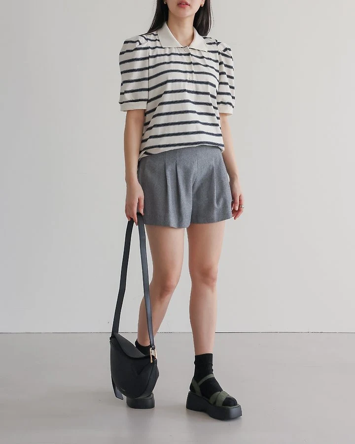 Lovely - Korean Women Fashion - #momslook - Maje Puff Tee - 2