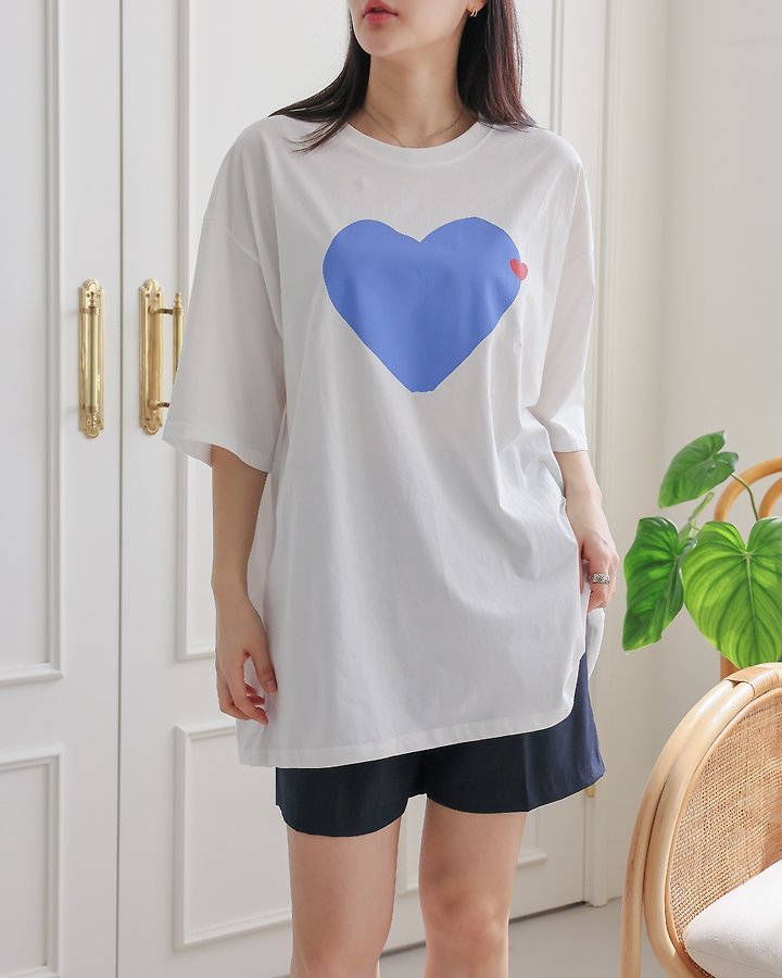 Lovely - Korean Women Fashion - #momslook - Heart Tee - 9