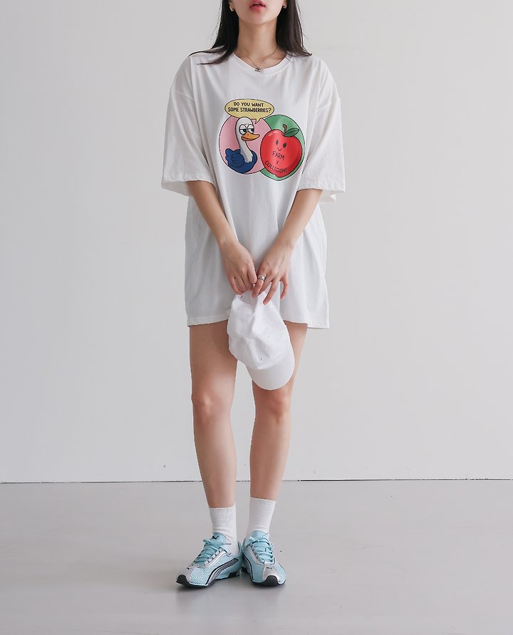 Lovely - Korean Women Fashion - #momslook - Apple Tee - 2