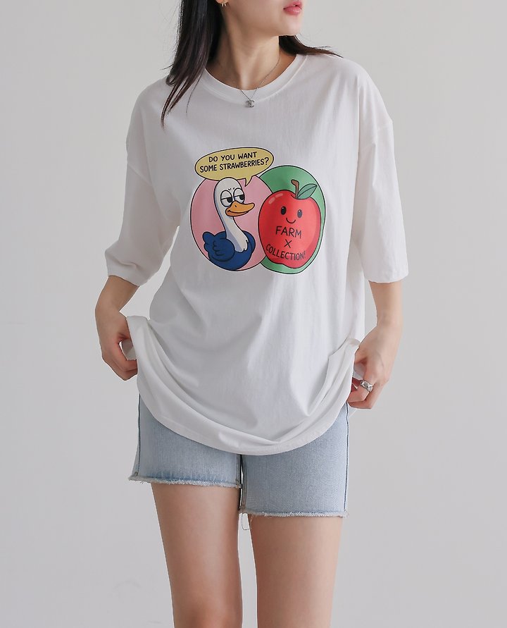 Lovely - Korean Women Fashion - #momslook - Apple Tee - 8