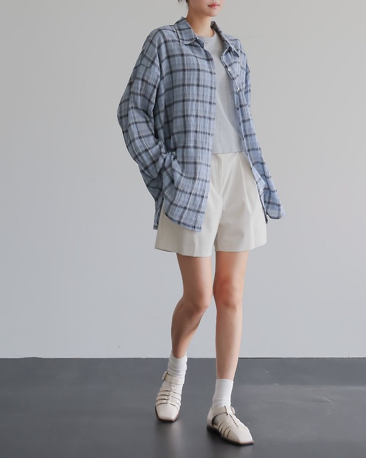 Lovely - Korean Women Fashion - #momslook - Bern Check Shirt - 3