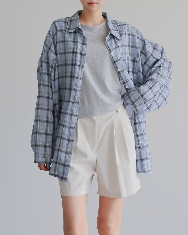 Lovely - Korean Women Fashion - #momslook - Bern Check Shirt - 7