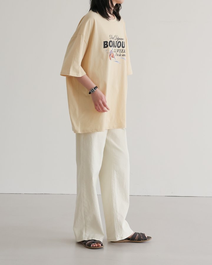 Lovely - Korean Women Fashion - #momslook - Croissant Tee - 2