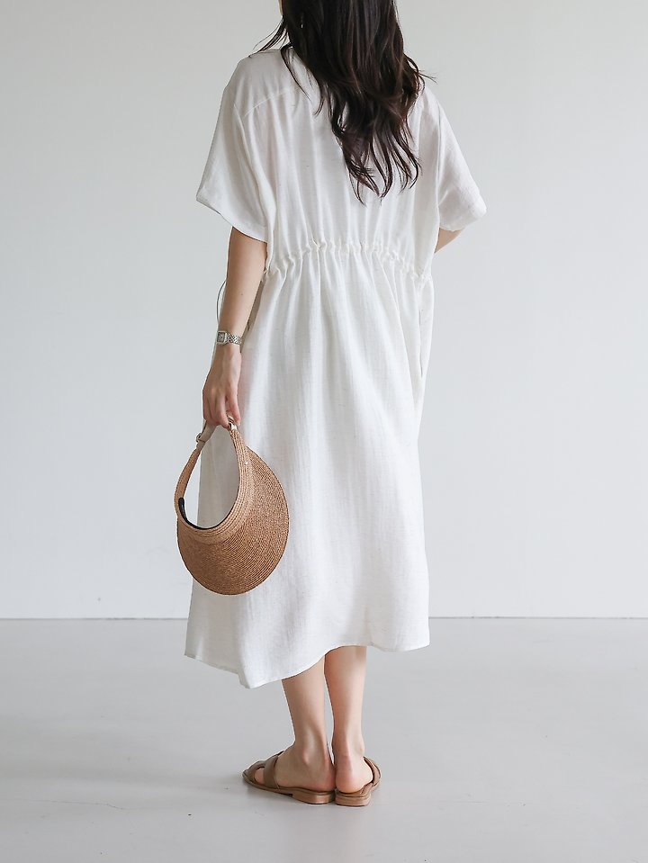 Lovely - Korean Women Fashion - #momslook - Pine String Short-Sleeve One-piece - 5