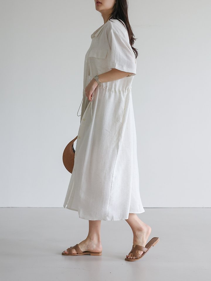 Lovely - Korean Women Fashion - #momslook - Pine String Short-Sleeve One-piece - 7