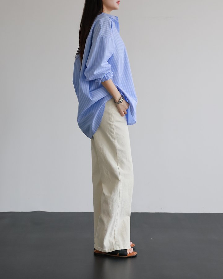 Lovely - Korean Women Fashion - #pursuepretty - Bonnie Striped Shirt - 2
