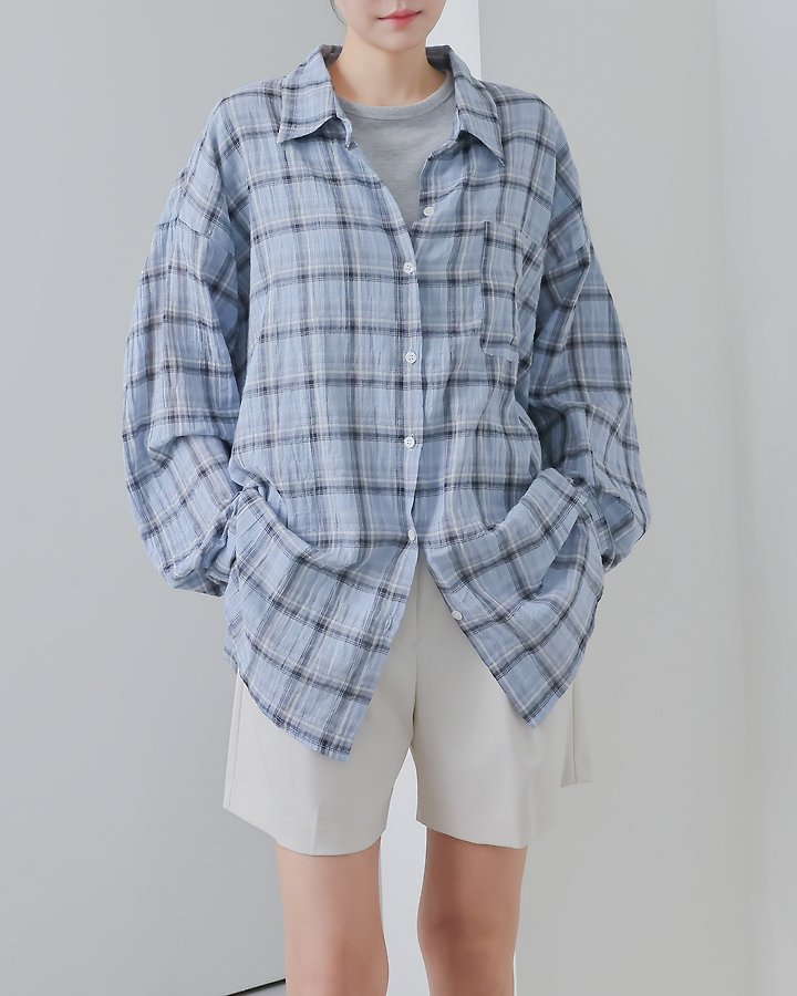 Lovely - Korean Women Fashion - #restrostyle - Bern Check Shirt - 12