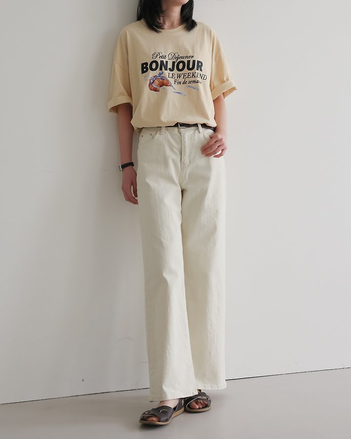 Lovely - Korean Women Fashion - #restrostyle - Croissant Tee - 7