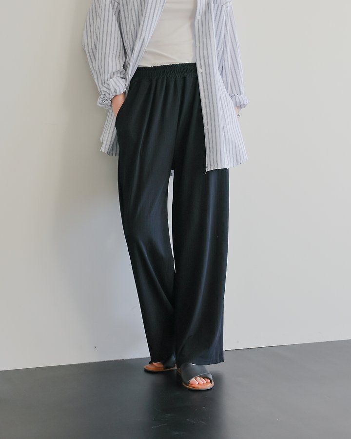 Lovely - Korean Women Fashion - #romanticstyle - Rose Straight-Leg Pants - 6