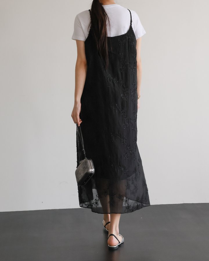 Lovely - Korean Women Fashion - #romanticstyle - Floral Slip One-piece - 5
