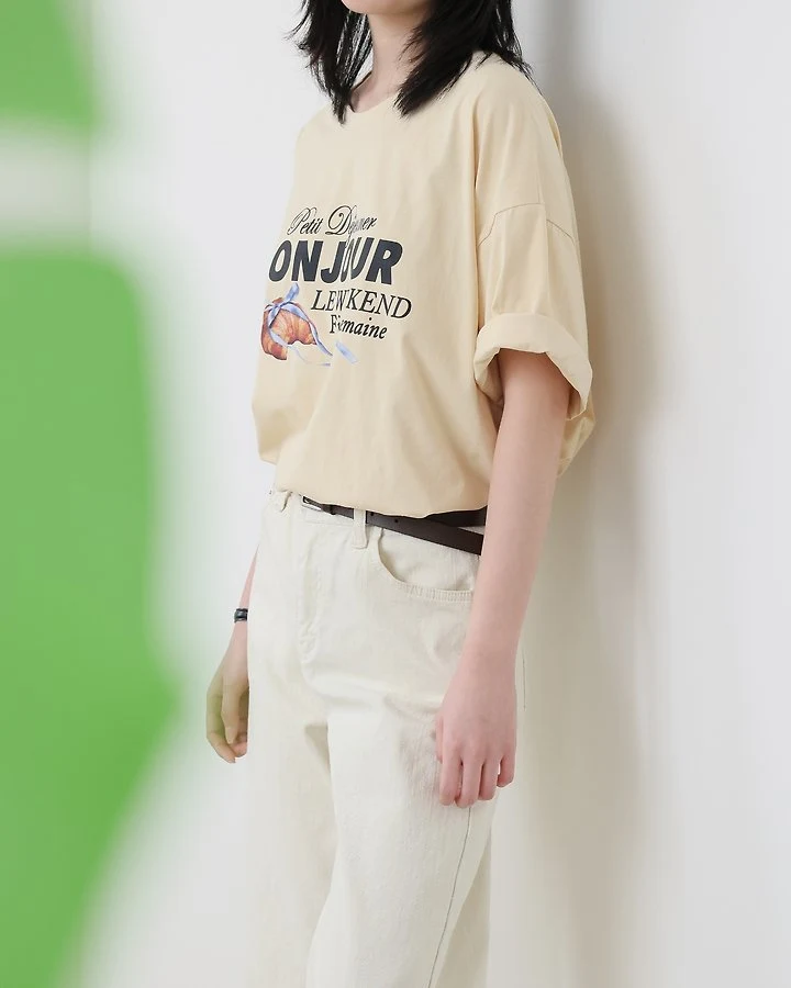 Lovely - Korean Women Fashion - #thatsdarling - Croissant Tee - 10