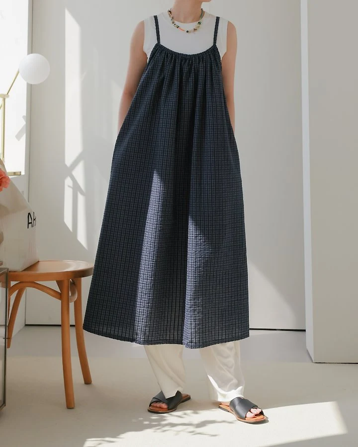 Lovely - Korean Women Fashion - #thelittlethings - Stone Check One-piece - 10