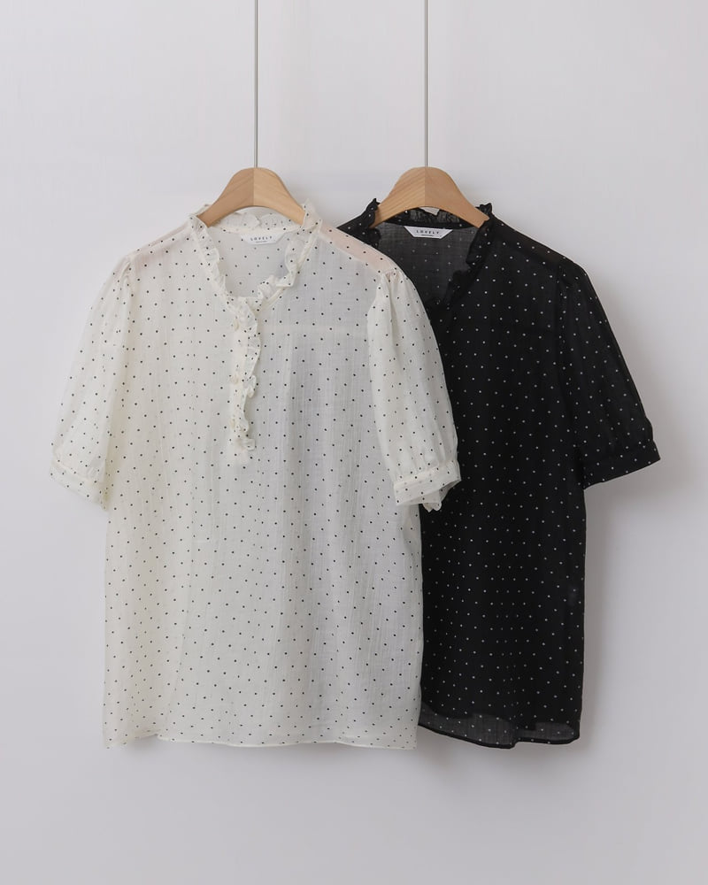 Lovely - Korean Women Fashion - #thelittlethings - Tencel Mini Dot Blouse