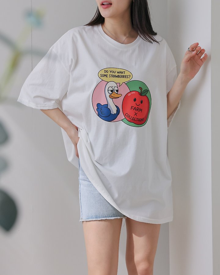 Lovely - Korean Women Fashion - #vintageinspired - Apple Tee - 12