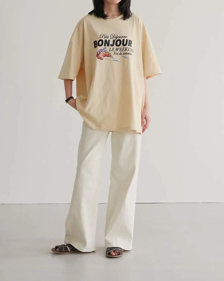 Lovely - Korean Women Fashion - #womensfashion - Croissant Tee - 4