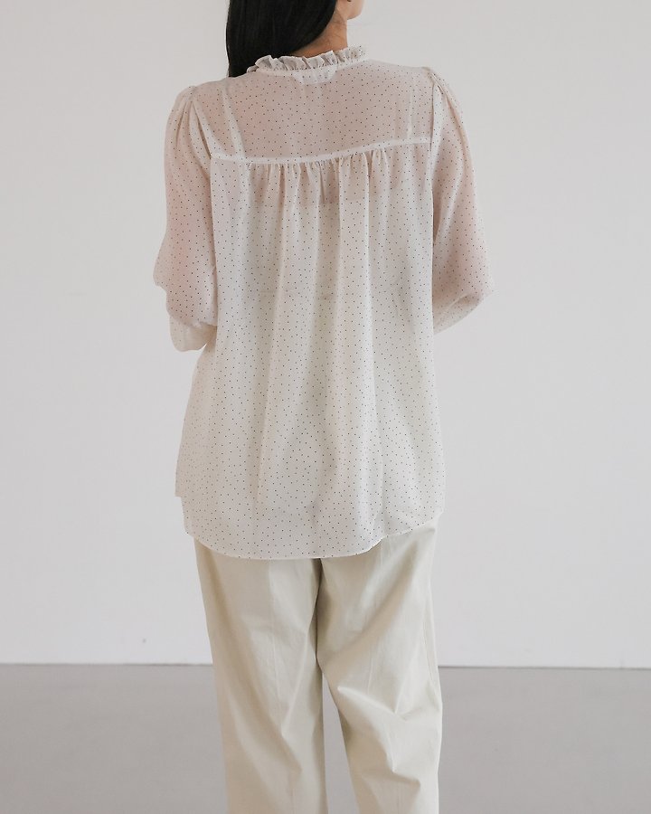Lovely - Korean Women Fashion - #vintagekidsstyle - Bunny Dot Blouse - 11
