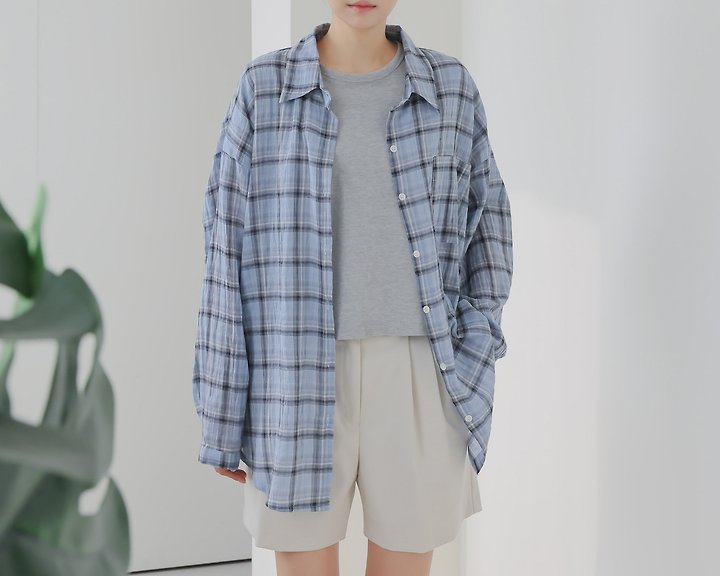 Lovely - Korean Women Fashion - #vintagekidsstyle - Bern Check Shirt - 10