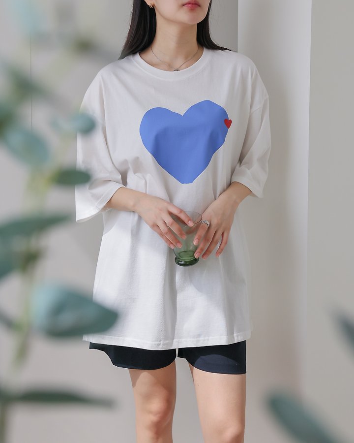 Lovely - Korean Women Fashion - #womensfashion - Heart Tee - 12