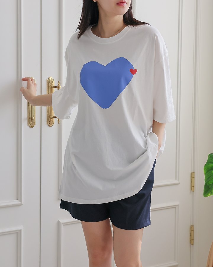 Lovely - Korean Women Fashion - #womensfashion - Heart Tee - 6