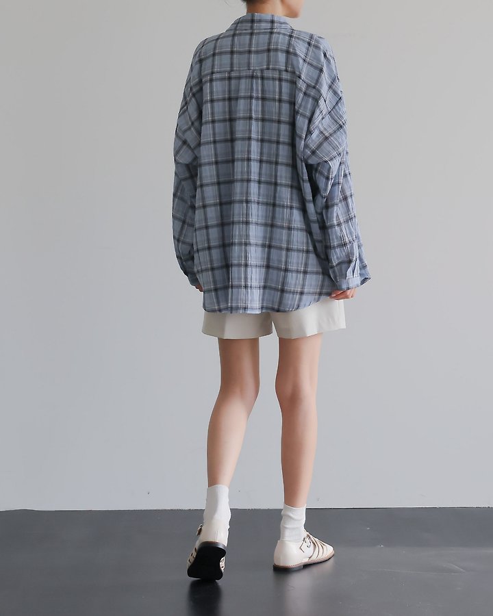 Lovely - Korean Women Fashion - #momslook - Bern Check Shirt - 4