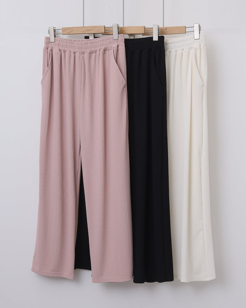 Lovely - Korean Women Fashion - #womensfashion - Rose Straight-Leg Pants