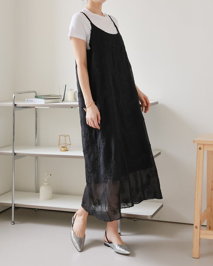 Lovely - Korean Women Fashion - #womensfashion - Floral Slip One-piece - 10