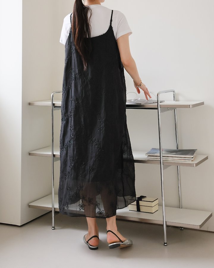 Lovely - Korean Women Fashion - #womensfashion - Floral Slip One-piece - 12
