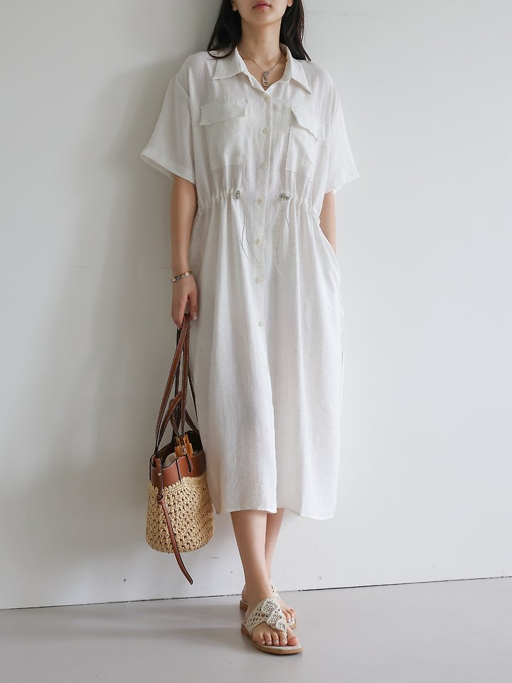 Lovely - Korean Women Fashion - #womensfashion - Pine String Short-Sleeve One-piece - 12