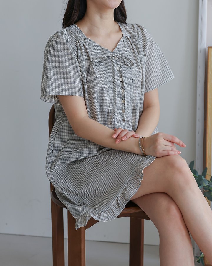 Lovely - Korean Women Fashion - #womensfashion - Cookie Check One-piece - 11