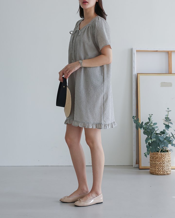 Lovely - Korean Women Fashion - #womensfashion - Cookie Check One-piece - 5
