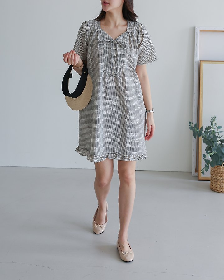 Lovely - Korean Women Fashion - #womensfashion - Cookie Check One-piece - 7