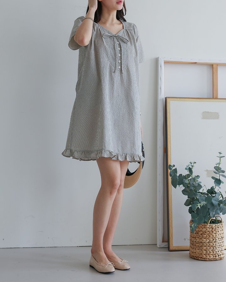 Lovely - Korean Women Fashion - #womensfashion - Cookie Check One-piece - 9