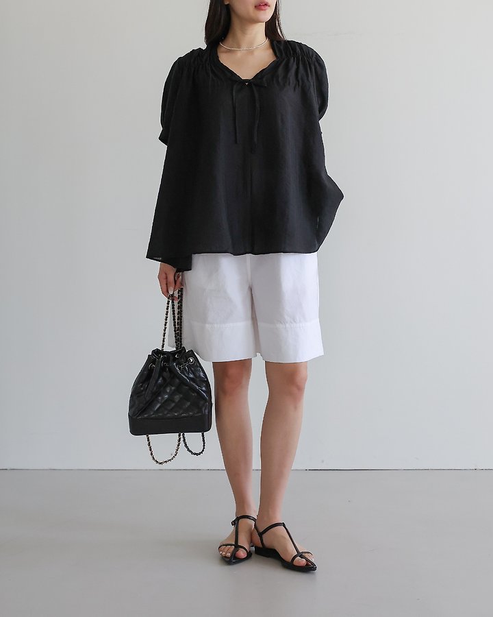 Lovely - Korean Women Fashion - #womensfashion - Berry Ribbon Blouse - 3