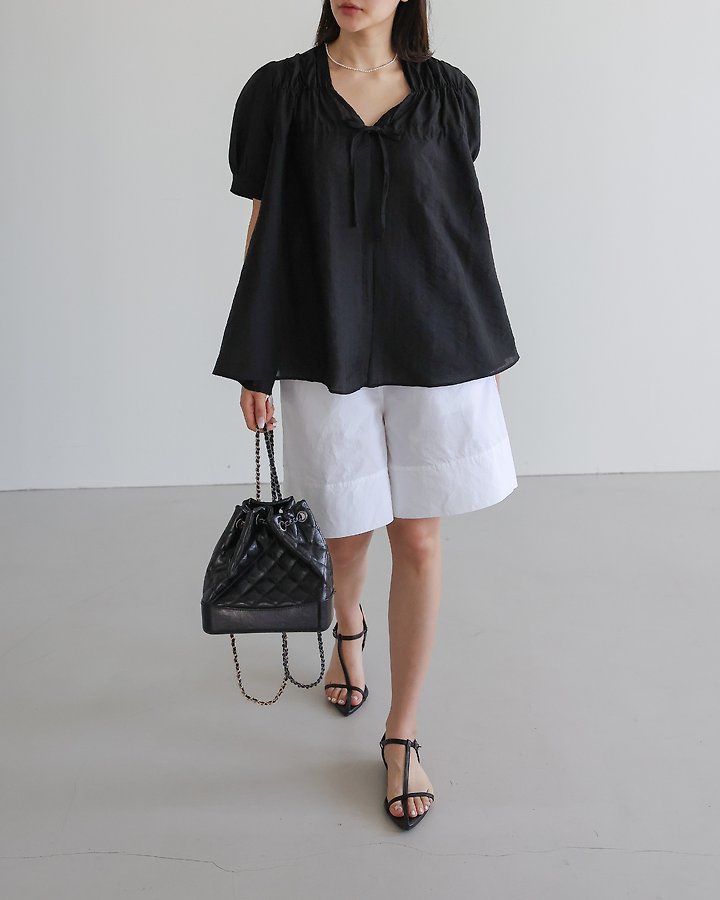 Lovely - Korean Women Fashion - #womensfashion - Berry Ribbon Blouse - 7