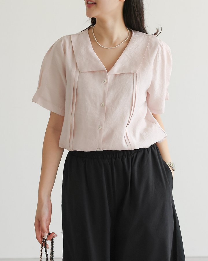 Lovely - Korean Women Fashion - #womensfashion - Enfant Pintuck Blouse - 6