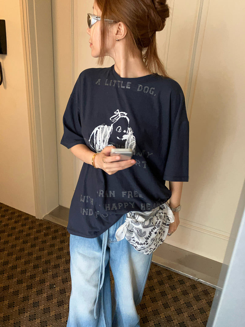 Made - Korean Women Fashion - #momslook - Dog Tee - 10