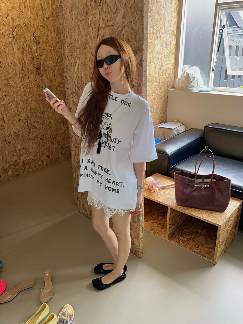 Made - Korean Women Fashion - #momslook - Dog Tee - 8